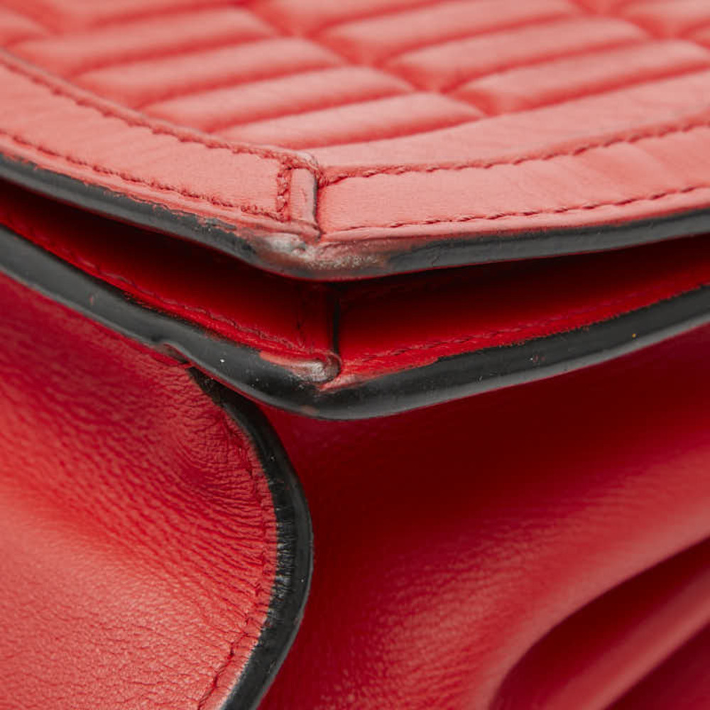 Loewe Barcelona Crossbody Shoulder Bag Red Leather - Picture 4 of 10